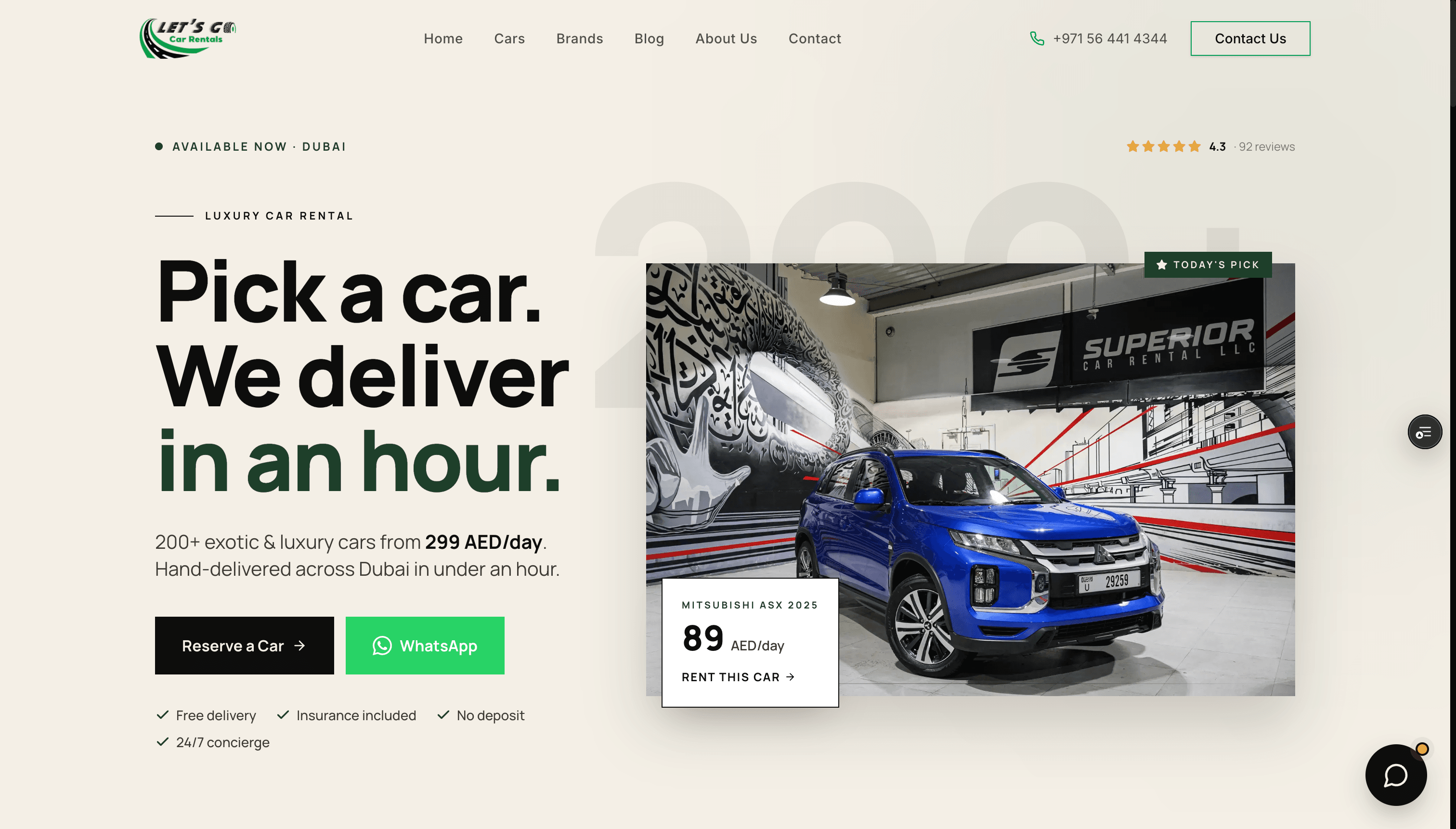 Let's Go website preview