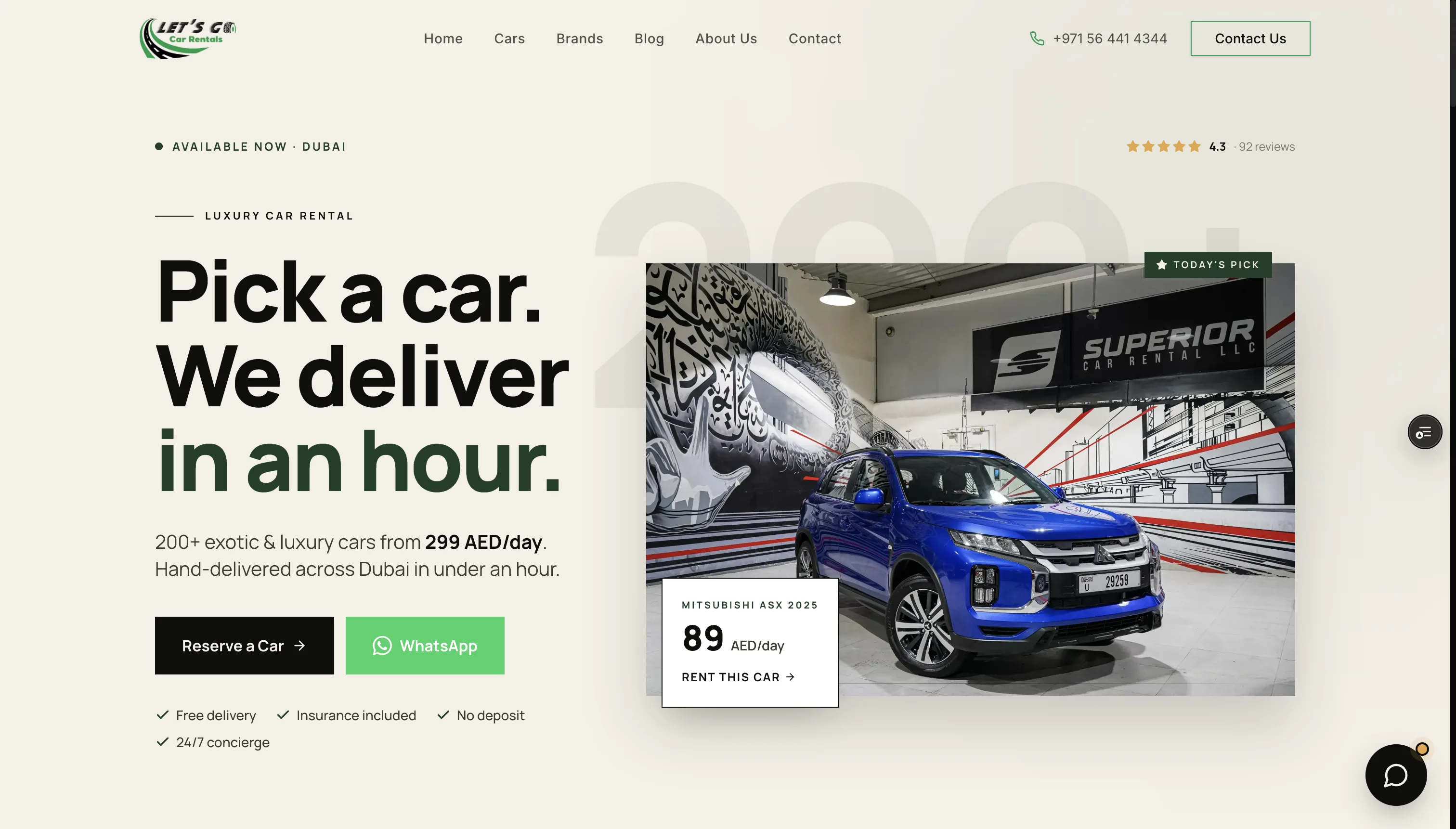 Let's Go website preview