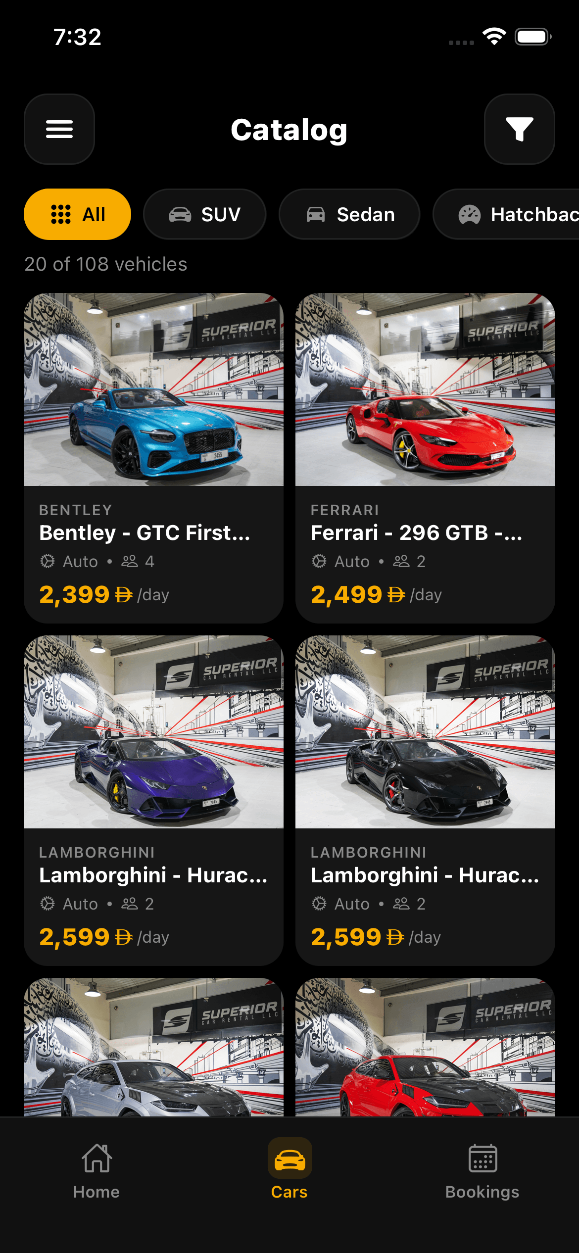 App screen — center